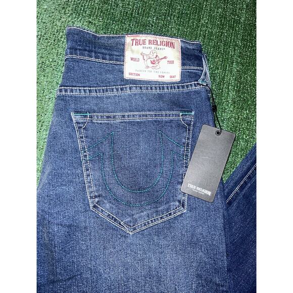 True Religion Ricky SN Medium Harvest Wash Jeans Size 31x34 Relaxed Straight - Picture 3 of 11